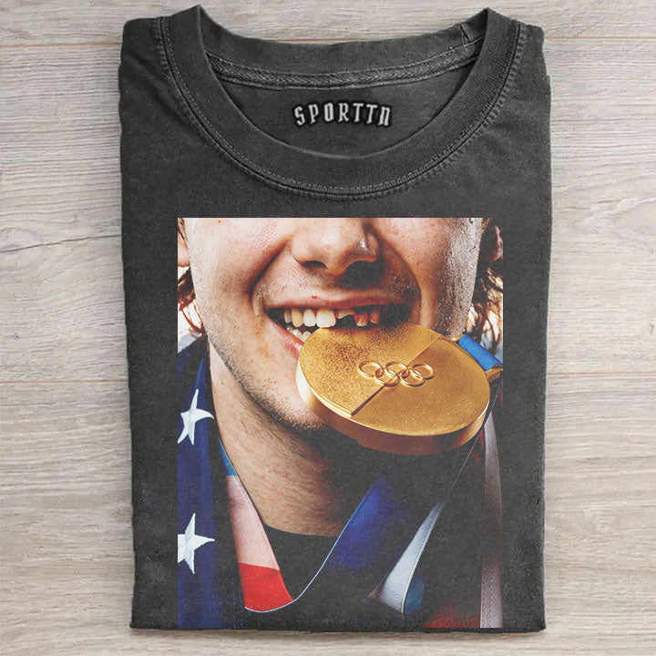 Jack Hughes USA Olympic Gold Medal Hockey T-shirt