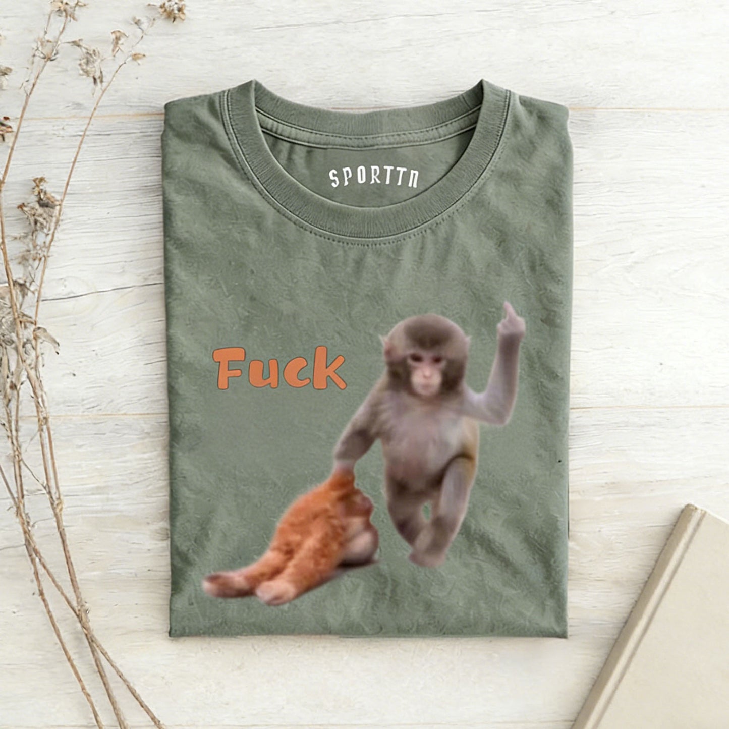 Punch-kun Monkey Meme Graphic T-shirt