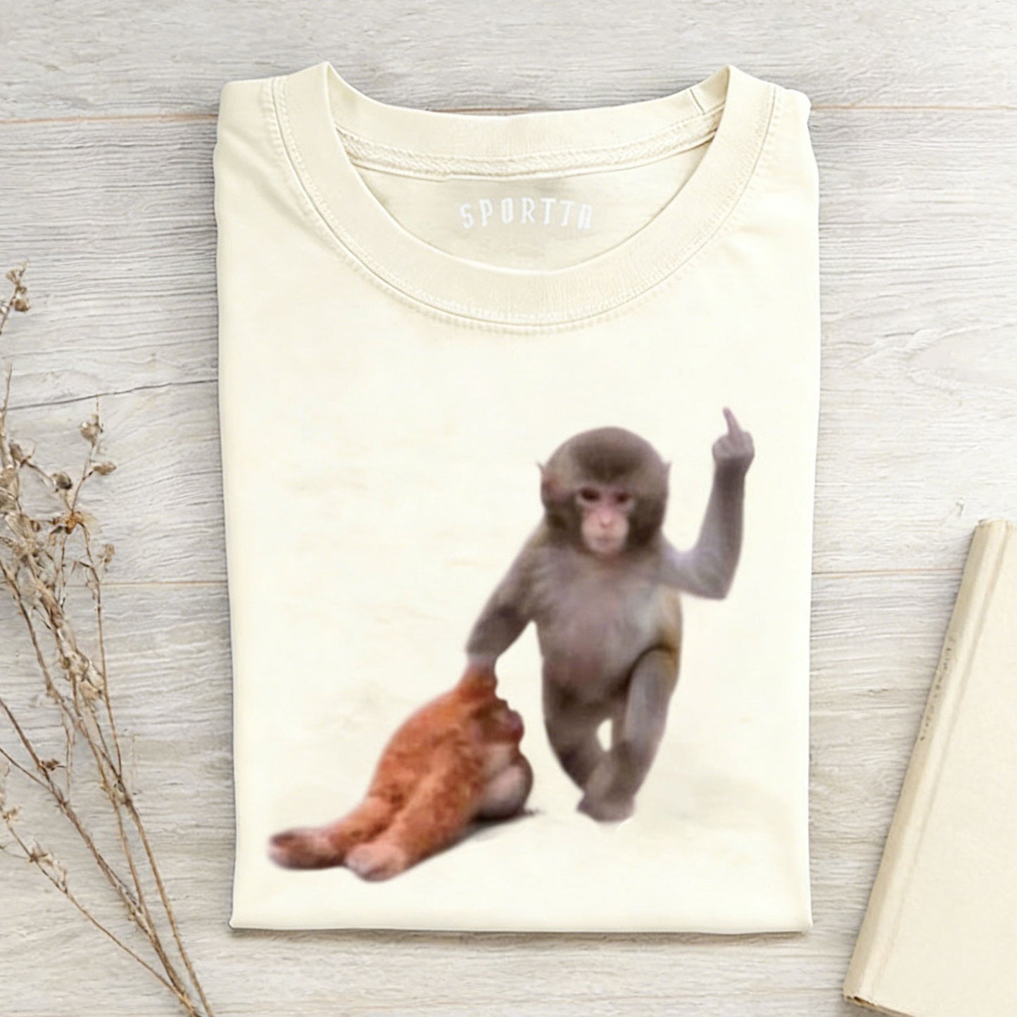Punch-kun Monkey Meme Graphic T-shirt