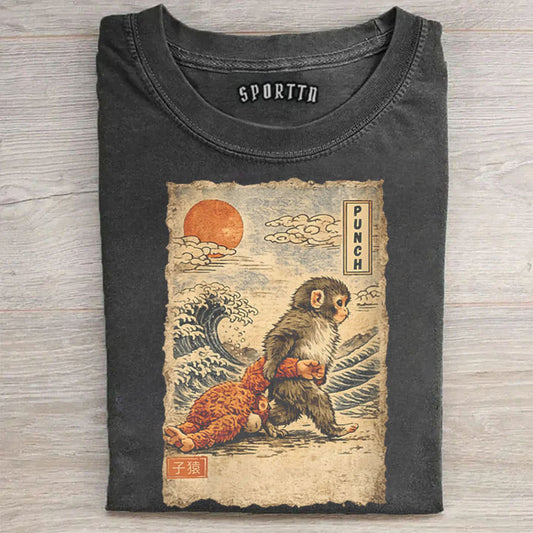 Punch-kun Monkey Meme Tee