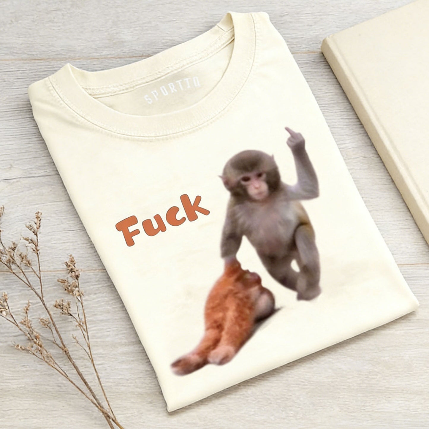 Punch-kun Monkey Meme Graphic T-shirt