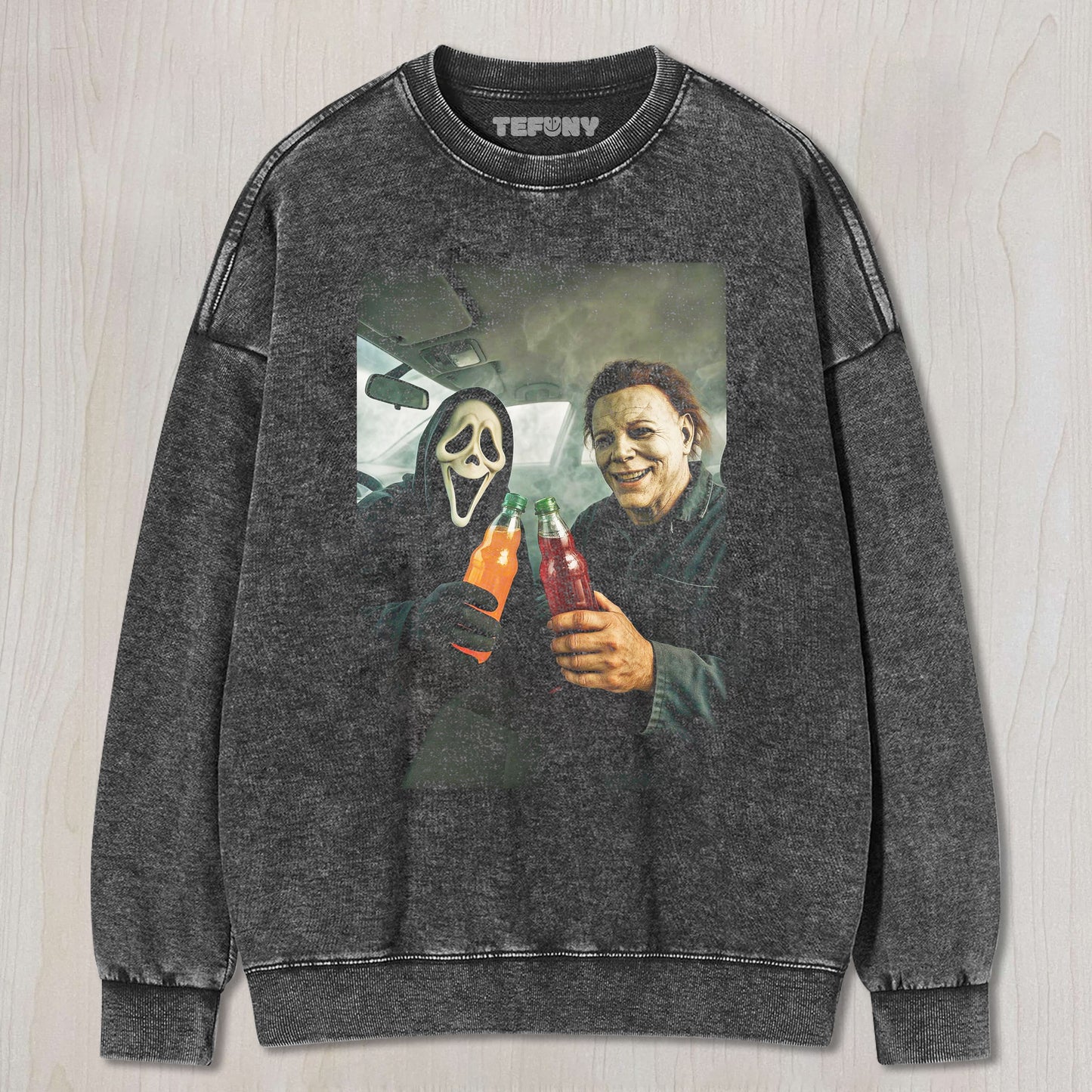 GHOSTFACE AND MICHAEL MYERS CLINK GLASSES TEE & SWEAT & HOOD