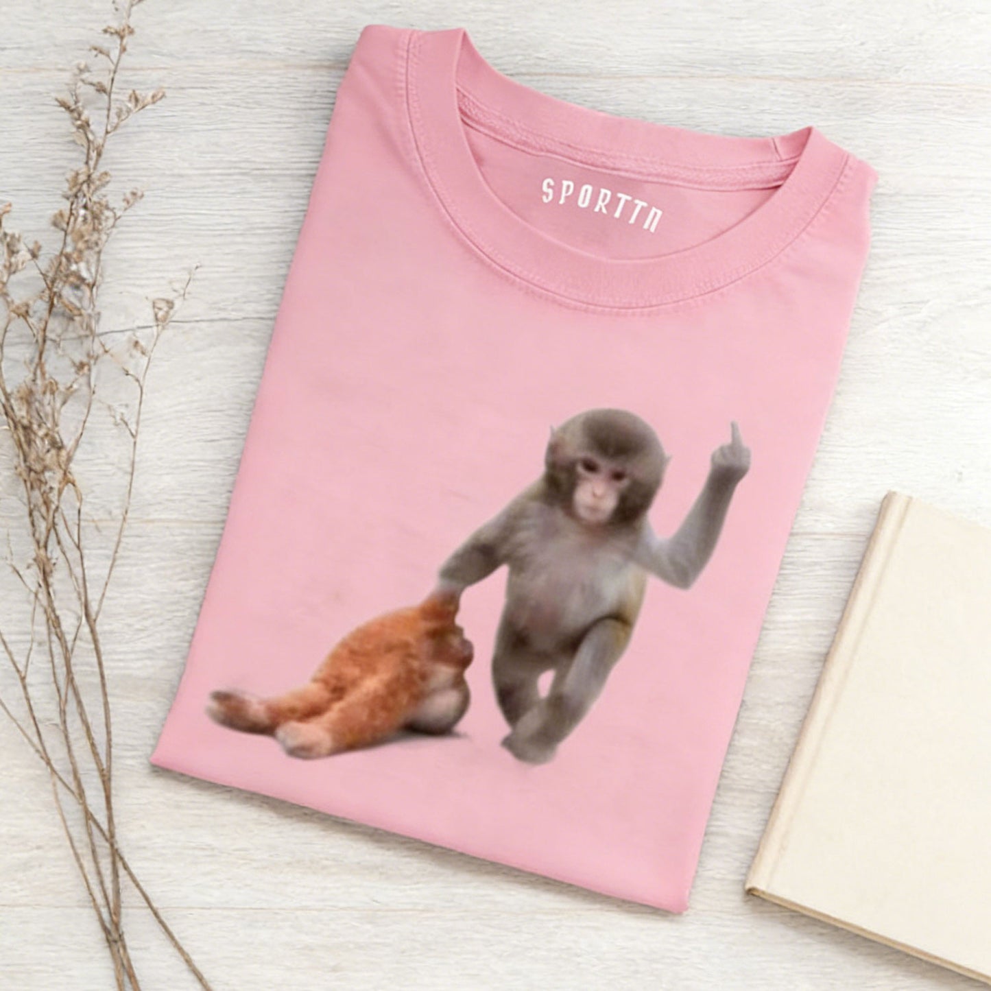 Punch-kun Monkey Meme Graphic T-shirt