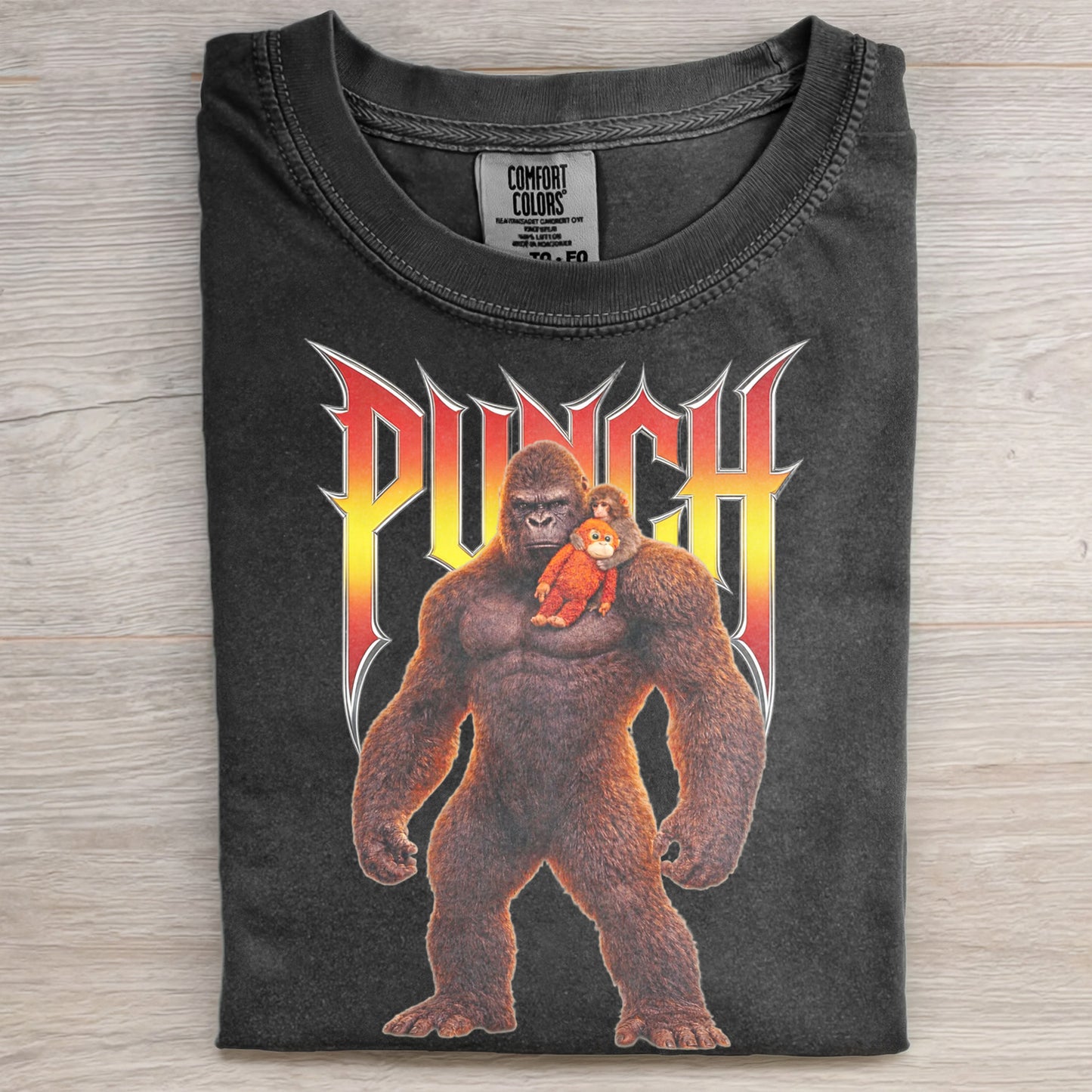 Punch Monkey Meme Graphic T-shirt