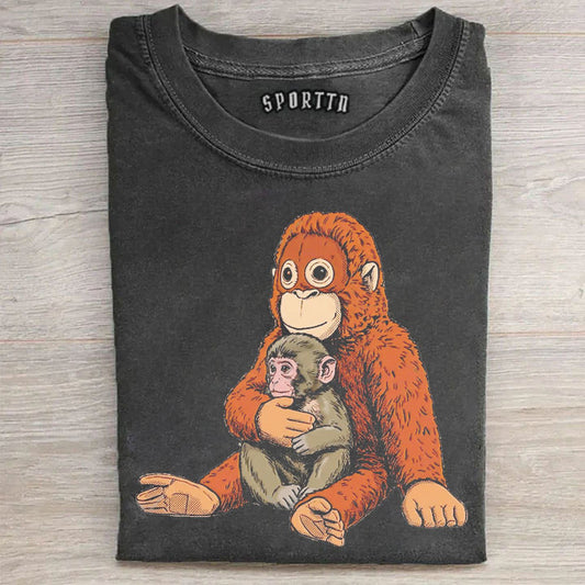 Punch-kun Monkey Meme Graphic T-shirt