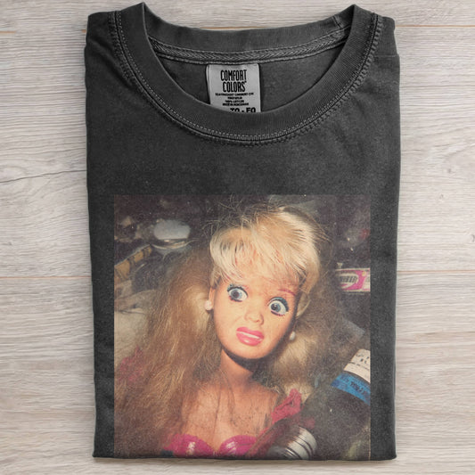 BARBIECORE SURPRISED BY THE GARBAGE HEAP TEE