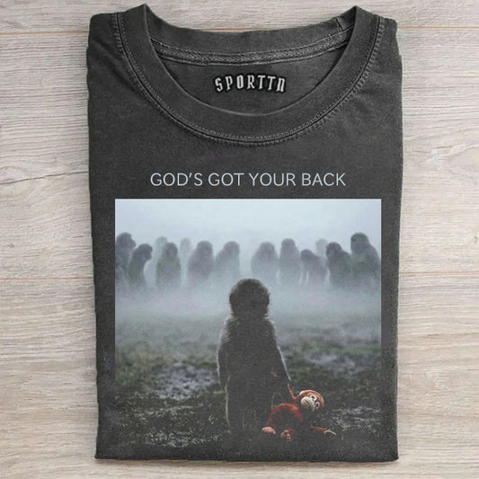 God's Got Your Back Punch Monkey Meme Tee