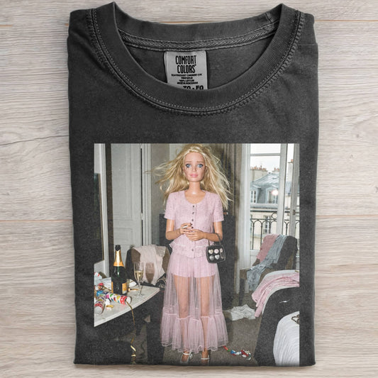 BARBIECORE CRYING MAKEUP TEE