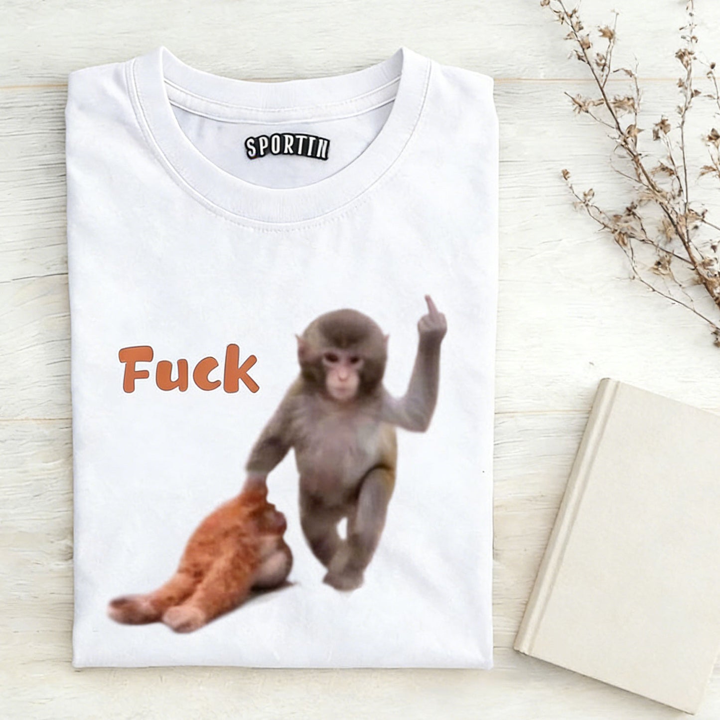 Punch-kun Monkey Meme Graphic T-shirt