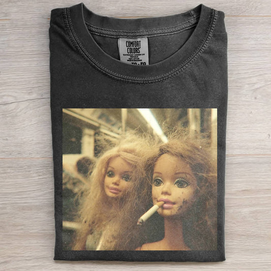 SMOKING BARBIECORE MEME ICON T-SHIRT