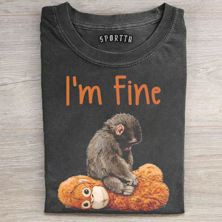 Punch-kun Monkey Meme Graphic T-shirt
