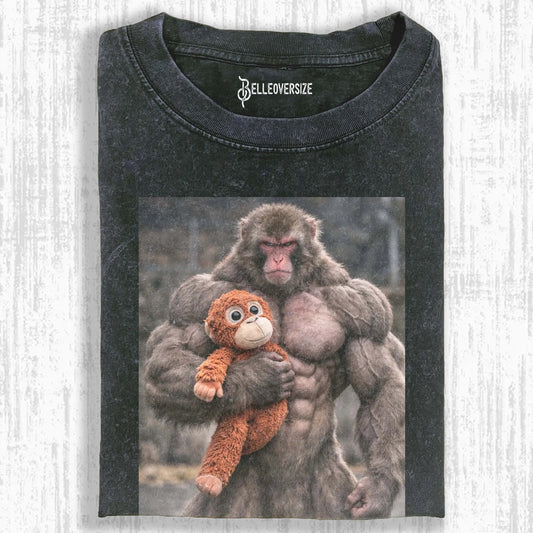 Punch Monkey Meme Graphic T-shirt