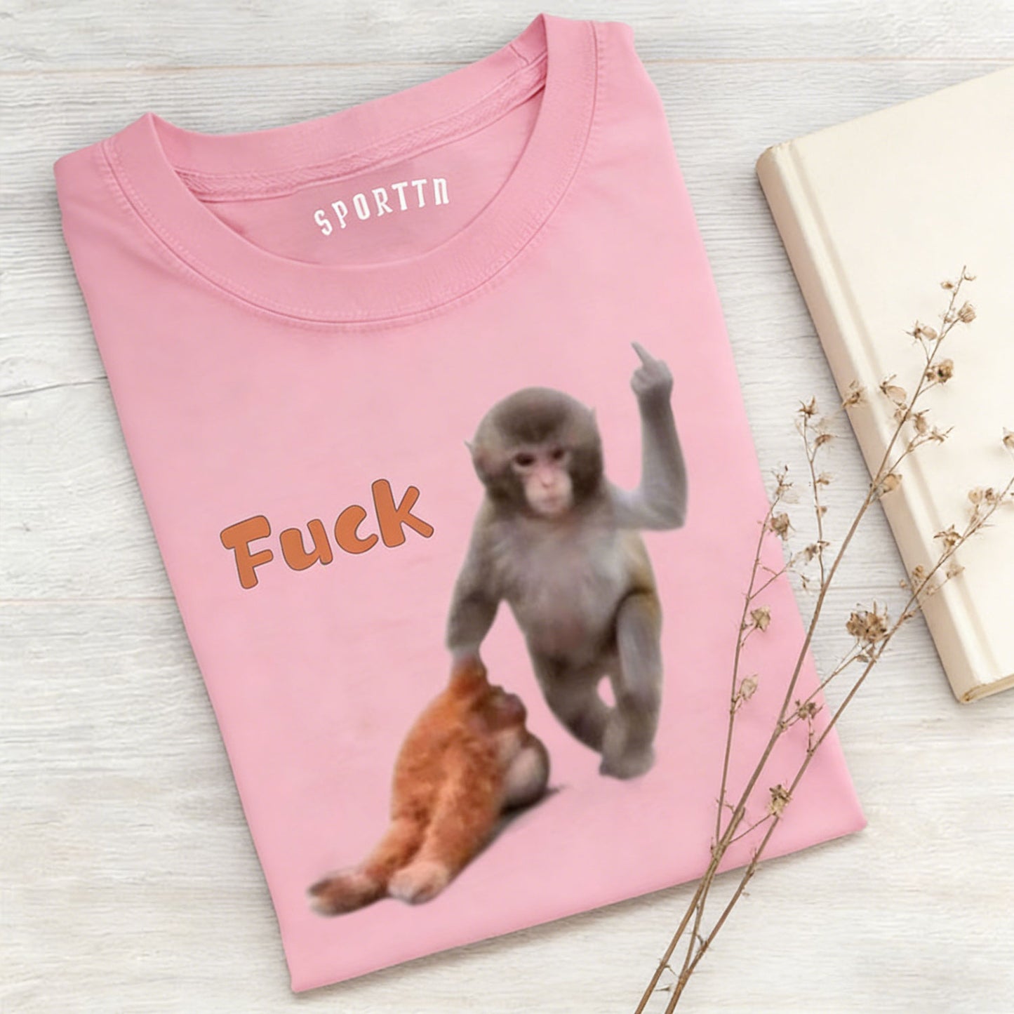 Punch-kun Monkey Meme Graphic T-shirt