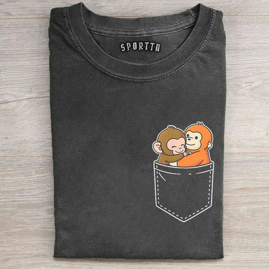Punch-kun Monkey Meme Graphic T-shirt